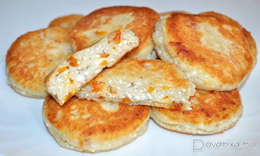 Рецепт сырники с курагой и орехами