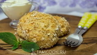 Сырники с овсяными хлопьями в духовке