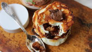 Сырники с шоколадной пастой