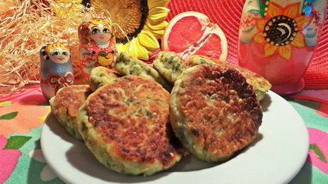 сырники со шпинатом и кунжутом