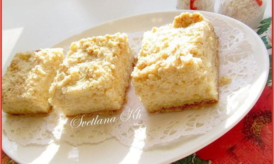 Рецепт творожник с яблоками и апельсиновой цедрой