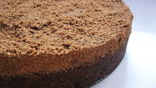 Ванильный творожник на шоколадном тесте