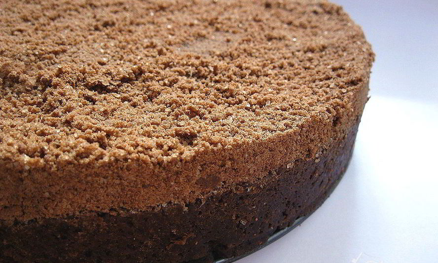 Рецепт ванильный творожник на шоколадном тесте