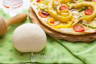 Постное тесто для пиццы без дрожжей