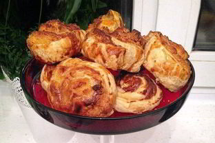 Слоеное тесто с творогом