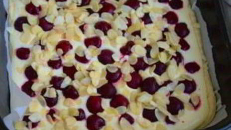 творожное тесто для пирога с вишней