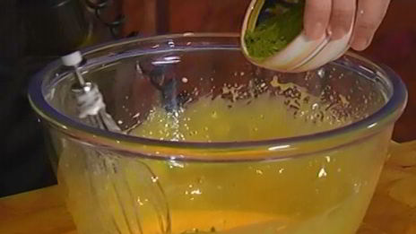 бисквит на зеленом чае