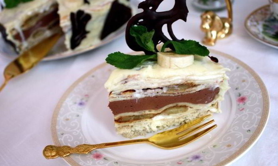 Рецепт блинный торт банановое безумие