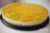 Йогуртный торт с персиками и лимоном