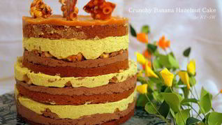 Хрустящий бананово-ореховый торт