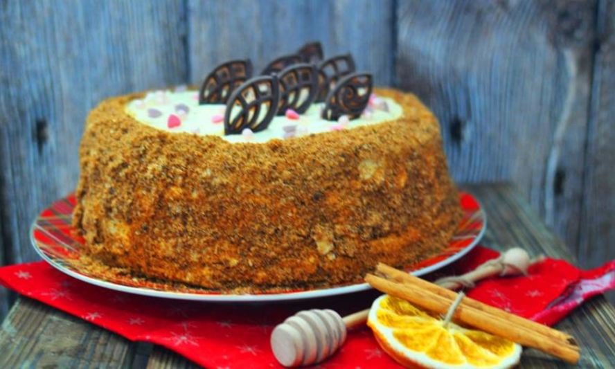 Рецепт медовик со сливочно-сметанным кремом и лимонной пропиткой