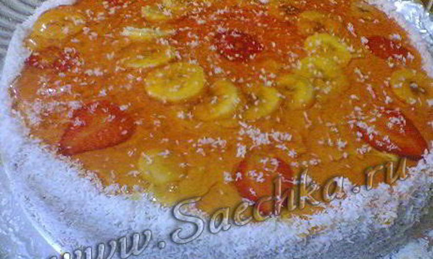 Рецепт нежный торт банан