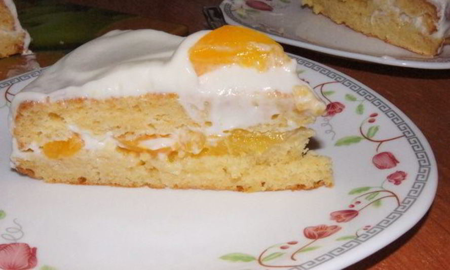 Рецепт персиковый торт белоснежный