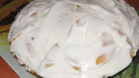 персиковый торт белоснежный