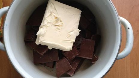 шоколадно-банановый торт вдохновение