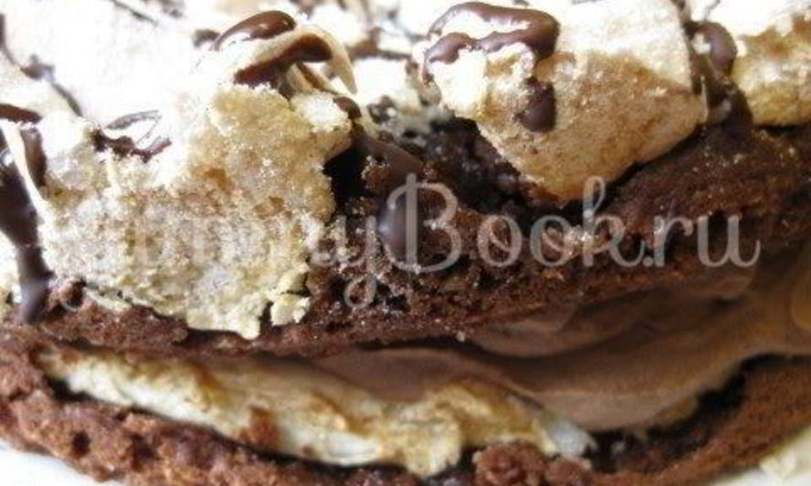 Рецепт шоколадный торт с меренгой и маскарпоне