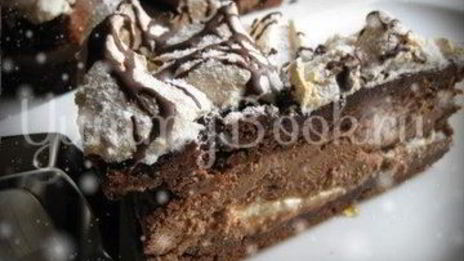 шоколадный торт с меренгой и маскарпоне