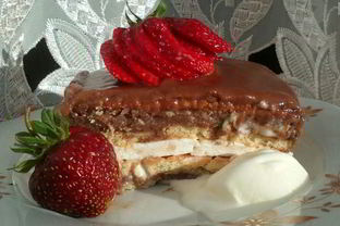 Торт без выпечки Шоколадно-зефирный каприз