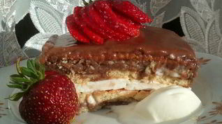 Торт без выпечки Шоколадно-зефирный каприз