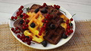 Шоколадно-ванильные вафли