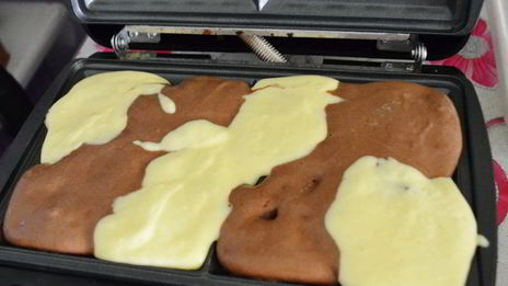 шоколадно-ванильные вафли