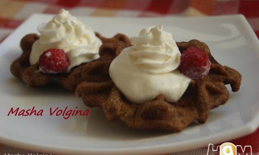 Рецепт шоколадные вафли с фундуком