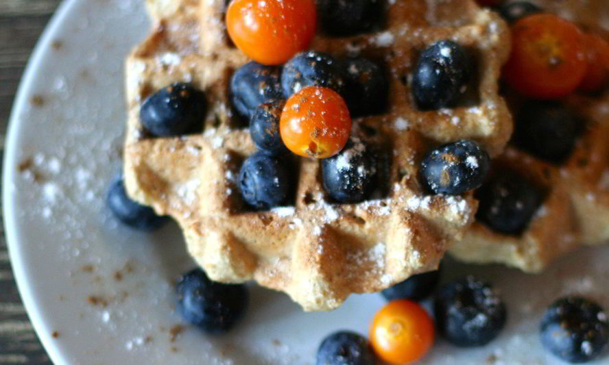 Рецепт толстые вегетарианские вафли из кешью и овсянки