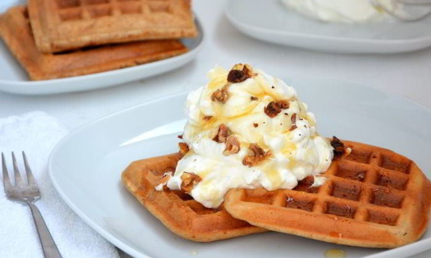 Рецепт цельнозерновые вафли без сахара