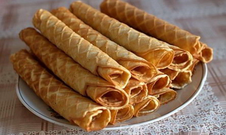 Рецепт вафельные трубочки без вафельницы