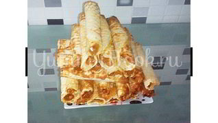 Вафельные трубочки с кремом