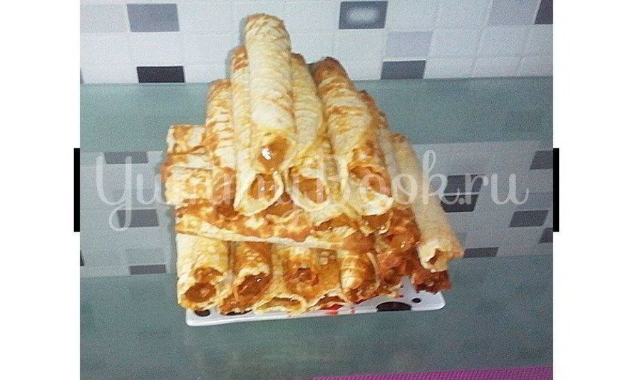Рецепт вафельные трубочки с кремом