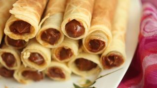 Вафельные трубочки с вареным сгущенным молоком