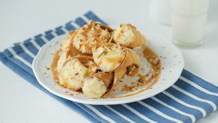 Вафельные трубочки с заварным кремом