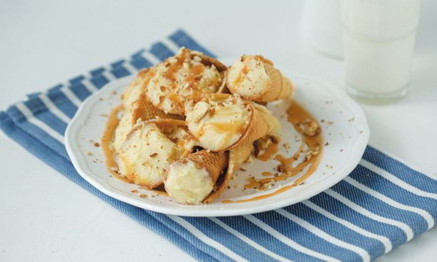 Рецепт вафельные трубочки с заварным кремом