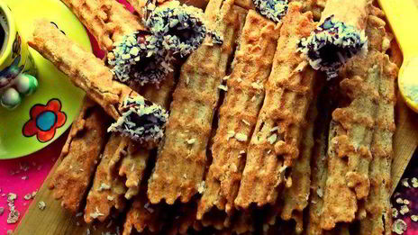 вафли хрустящие из разных хлопьев