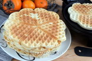 Вафли льежские бездрожжевые