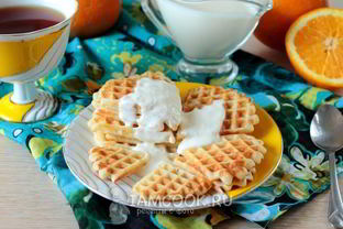 Вафли с апельсиновым кремом