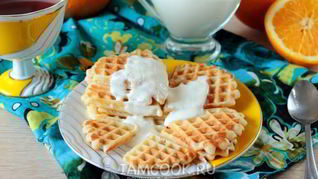 Вафли с апельсиновым кремом