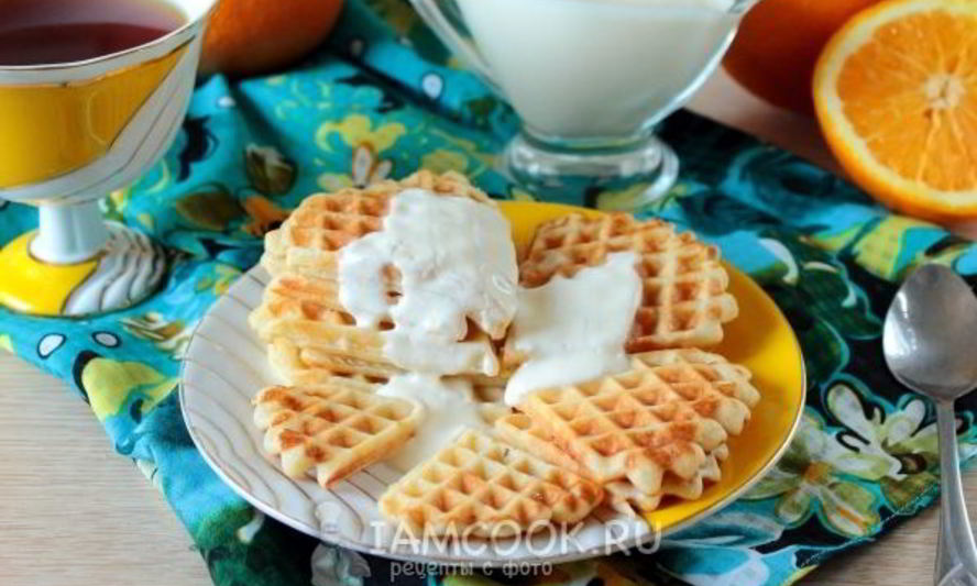 Рецепт вафли с апельсиновым кремом
