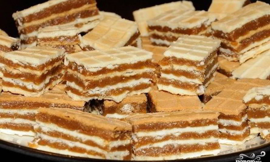 Рецепт вафли с карамелью