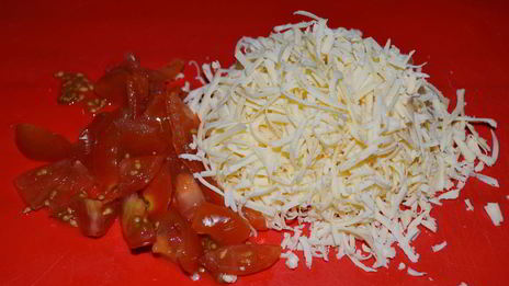 вафли с сыром и помидором