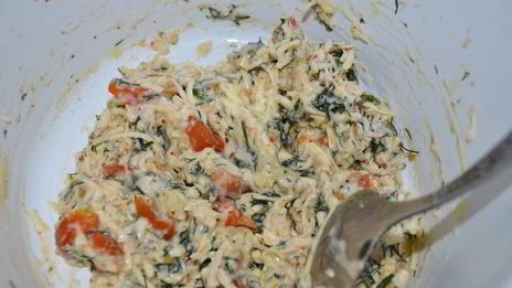 вафли с сыром и помидором