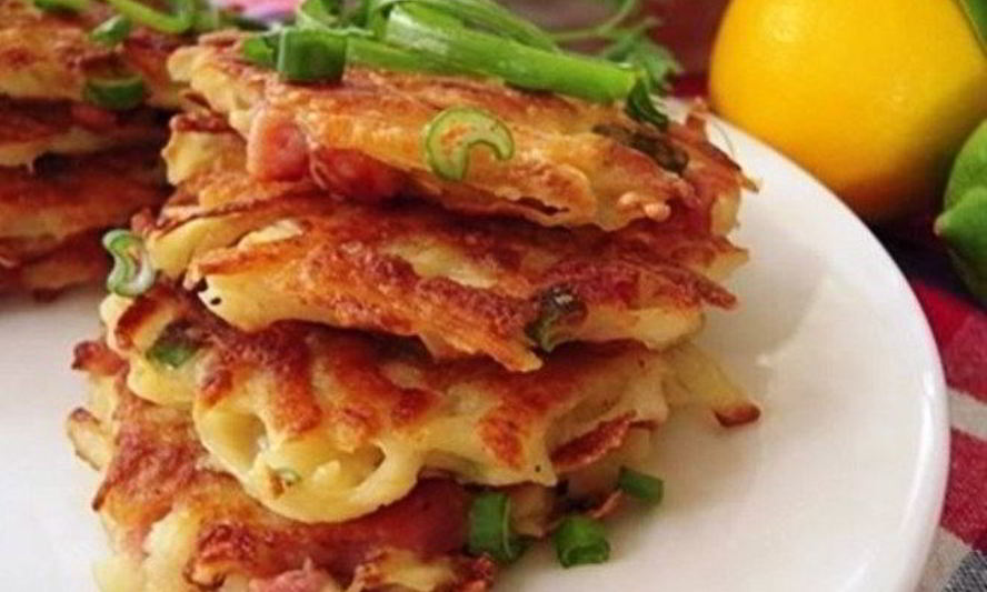 Рецепт венские вафли с ветчиной и сыром на сковороде