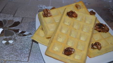 венские вафли с яблоком