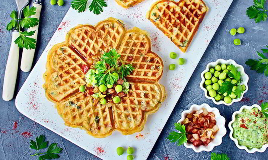 Рецепт закусочные вафли из цукини