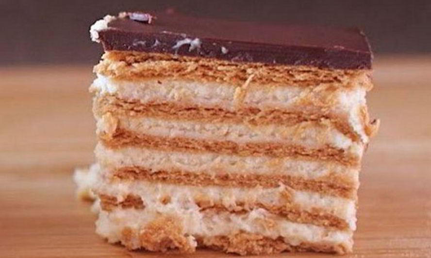 Рецепт домашний торт-эклер из печенья