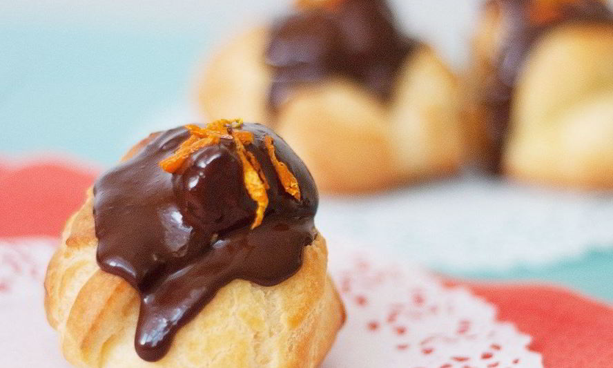 Рецепт профитроли с апельсиновым заварным кремом