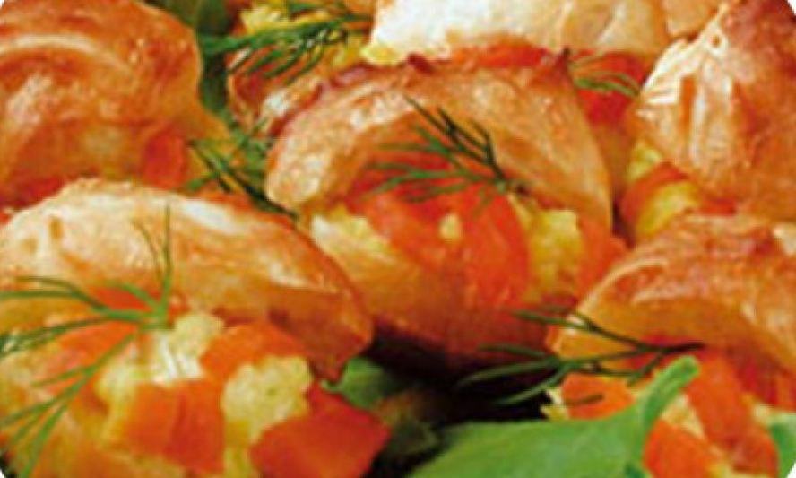 Рецепт профитроли с копченым лососем