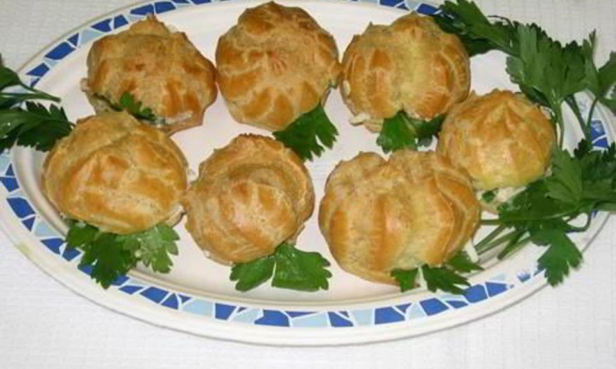 Рецепт профитроли с несладкой начинкой