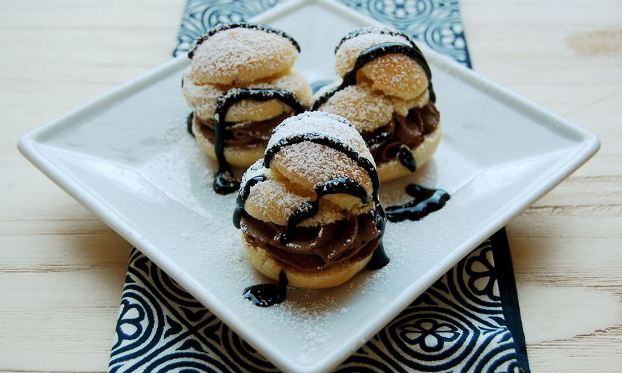 Рецепт профитроли с ромовой начинкой